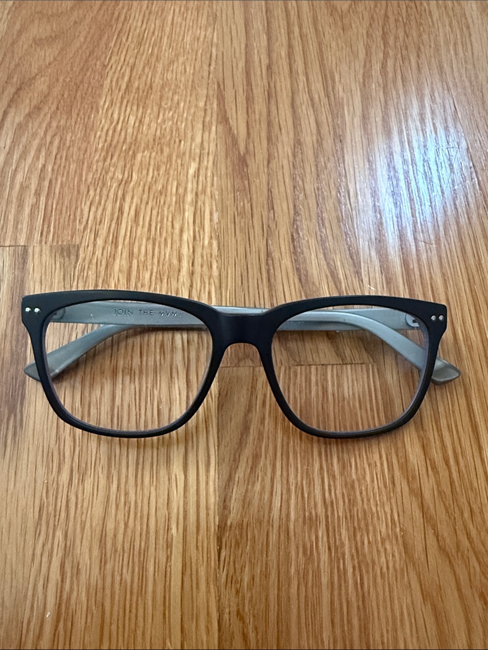 MVMT Black and Gray Rectangle Eyeglasses